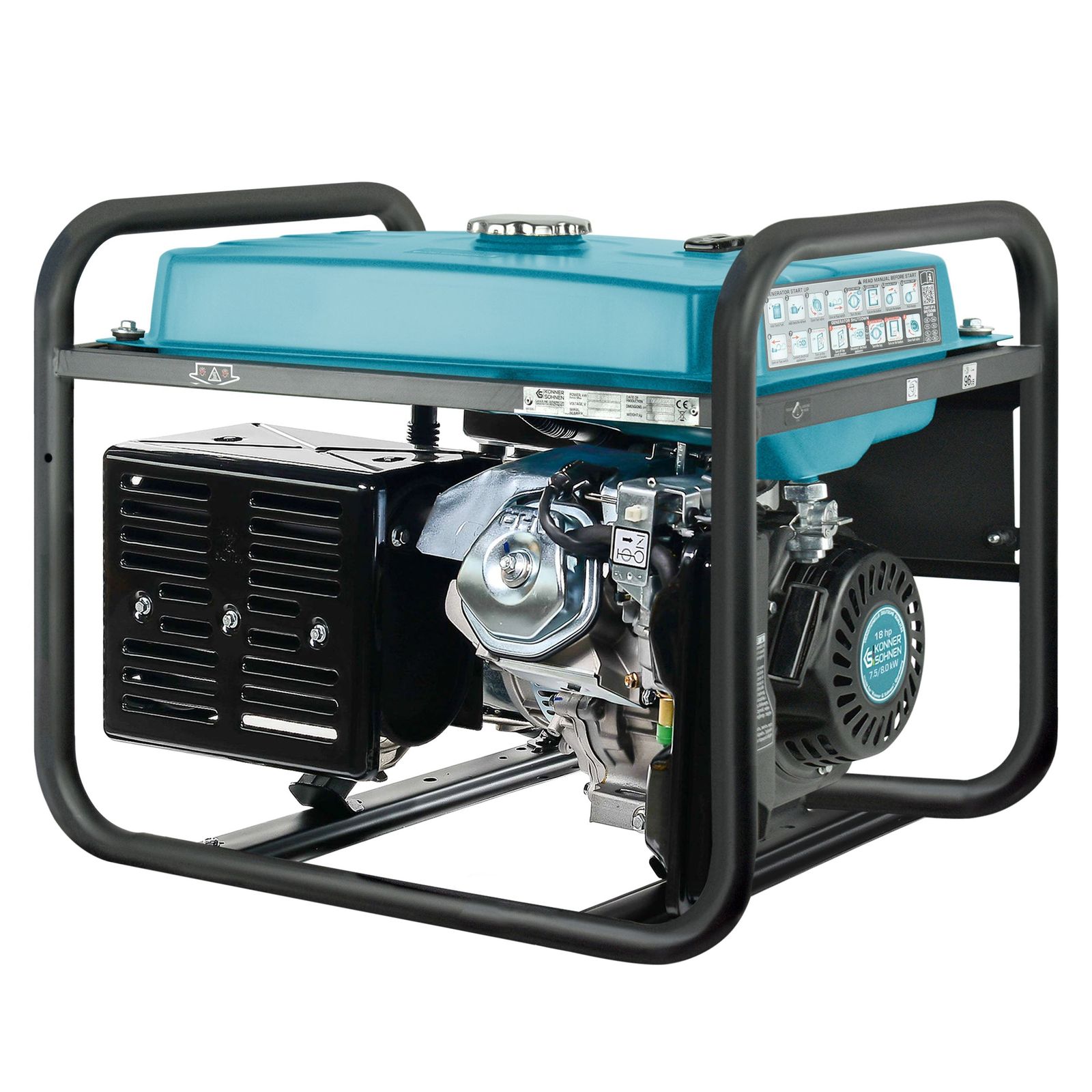 Generator pe benzină Könner & Söhnen KS 10000E – 8 kW, 230 V, pornire electrică, rezervor 25 l - imagine 4