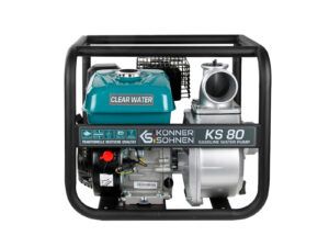 Motopompă pentru apă curată Könner & Söhnen KS 80 – 7 CP, 1000 l/min, racorduri 80 mm
