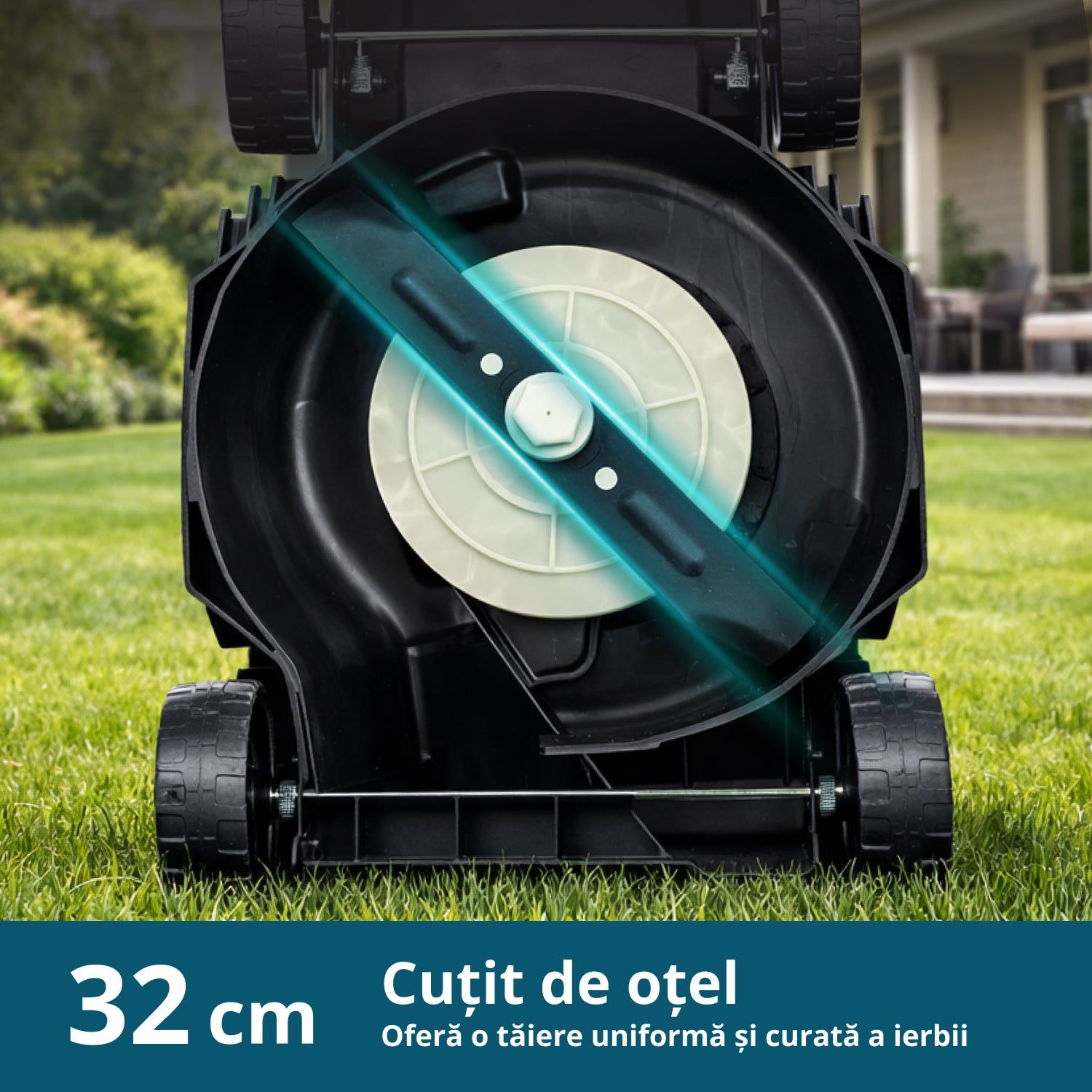 Mașină de tuns iarba electrică Könner & Söhnen KS 32LM12-BL – motor cu inducție 1200 W, 32 cm - imagine 5