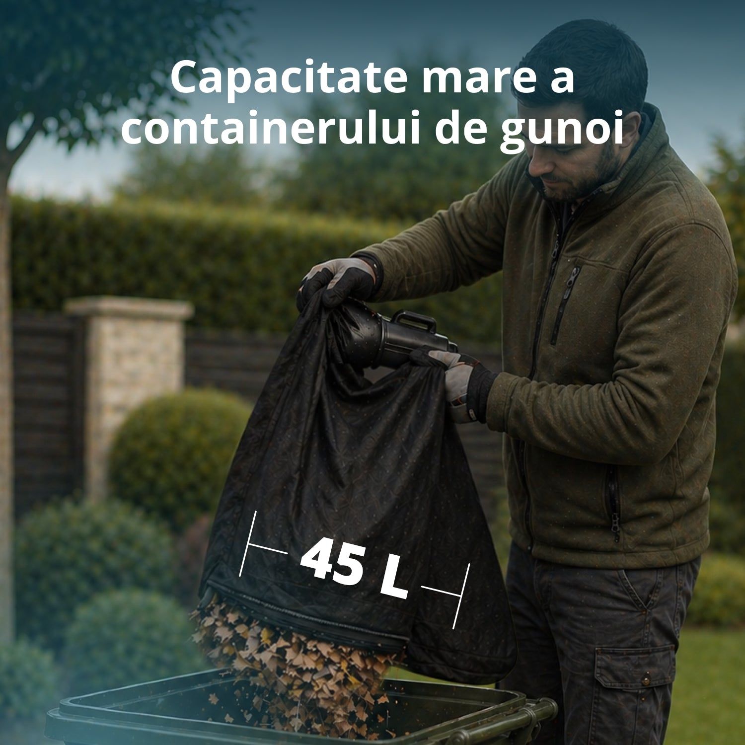 Suflantă-aspirator de frunze cu acumulator Könner & Söhnen KS LBV-40V – 40 V, fără perii, sac 45 l - imagine 7