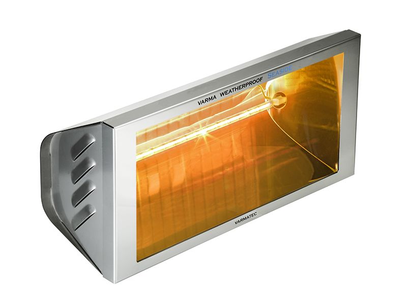 Încălzitor cu infraroșu Varma Tec WR2000/20SS – 2000 W, inox AISI 304, IP23, cu sticlă de protecție - imagine 2