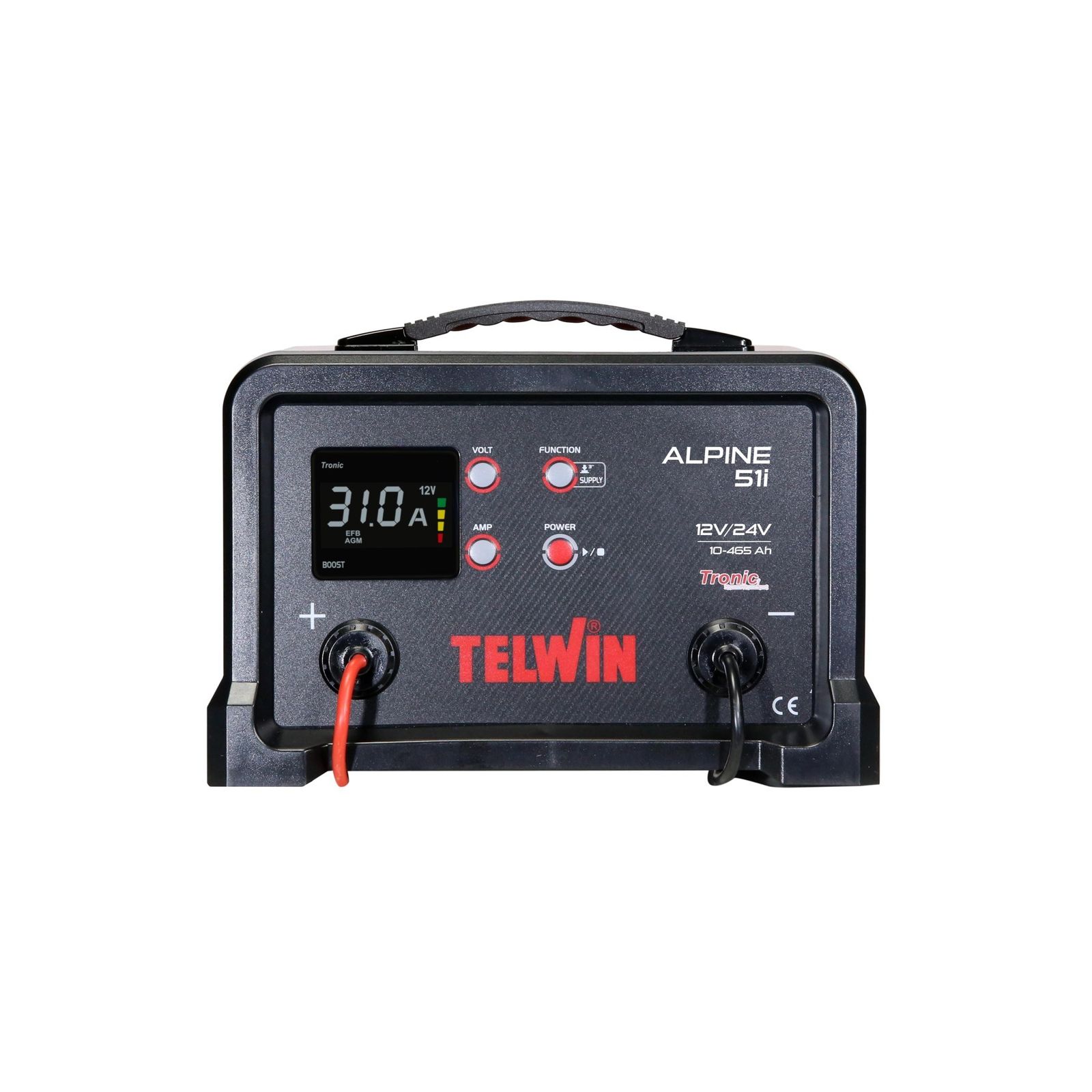 Redresor auto Telwin Alpine 51i – 12/24 V, 34 A, afișaj LCD, funcții BOOST și COLD - imagine 2