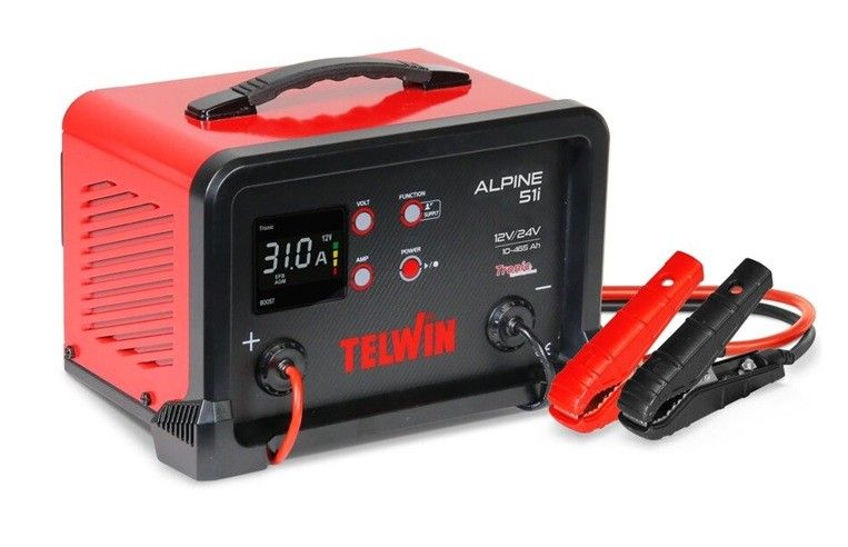 Redresor auto Telwin Alpine 51i – 12/24 V, 34 A, afișaj LCD, funcții BOOST și COLD