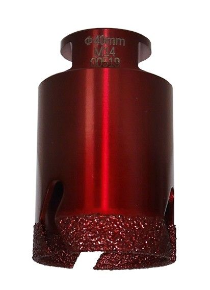 Carotă diamantată Golz DTD14 Ø 120 mm pentru gresie și granit – filet M14, adâncime de găurire 45 mm