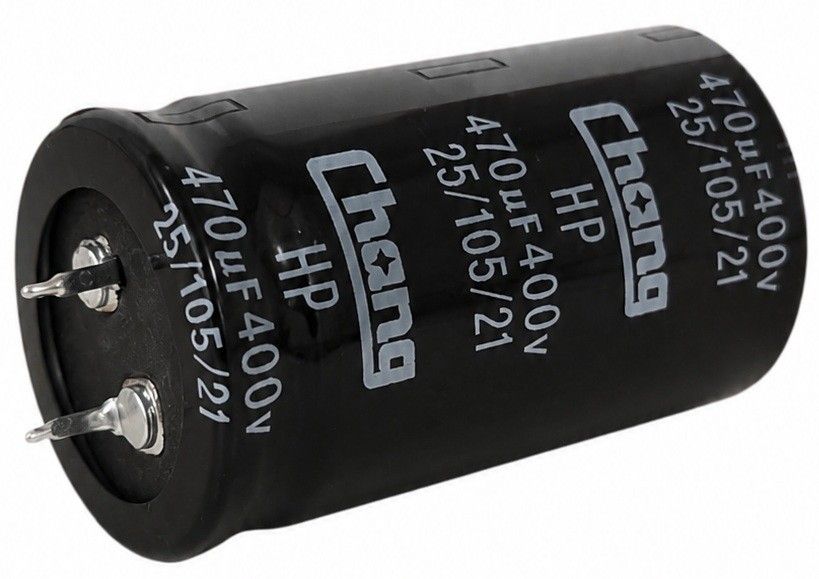 Condensator electrolitic 470 µF 400 V Telwin 112514 – 105 °C, înălțime 52 mm, diametru 30 mm