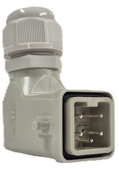 Conector industrial dreptunghiular Jasic STE HDC-HA-004M – 4 poli, unghiular, IP65
