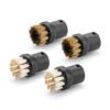 Set de perii de putere Kärcher pentru abur – 2 perii din alamă și 2 rezistente, pentru grătare și cuptor
