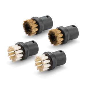 Set de perii de putere Kärcher pentru abur – 2 perii din alamă și 2 rezistente, pentru grătare și cuptor