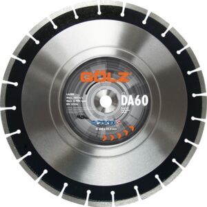 Disc diamantat Golz DA60 Ø 300 mm – alezaj 25,4 mm, 20 de segmente sudate cu laser, pentru asfalt și