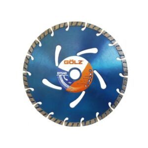 Disc diamantat Golz DTS40 125 – Ø 125 mm, segmente turbo de 8 mm cu fante de răcire, tăiere uscată