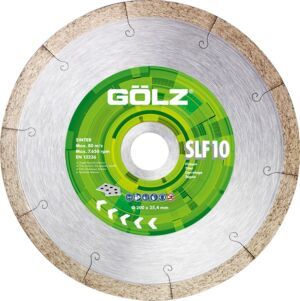 Disc diamantat Golz SLF10 200 mm – sinterizat, pentru gresie, ceramică, granit și marmură