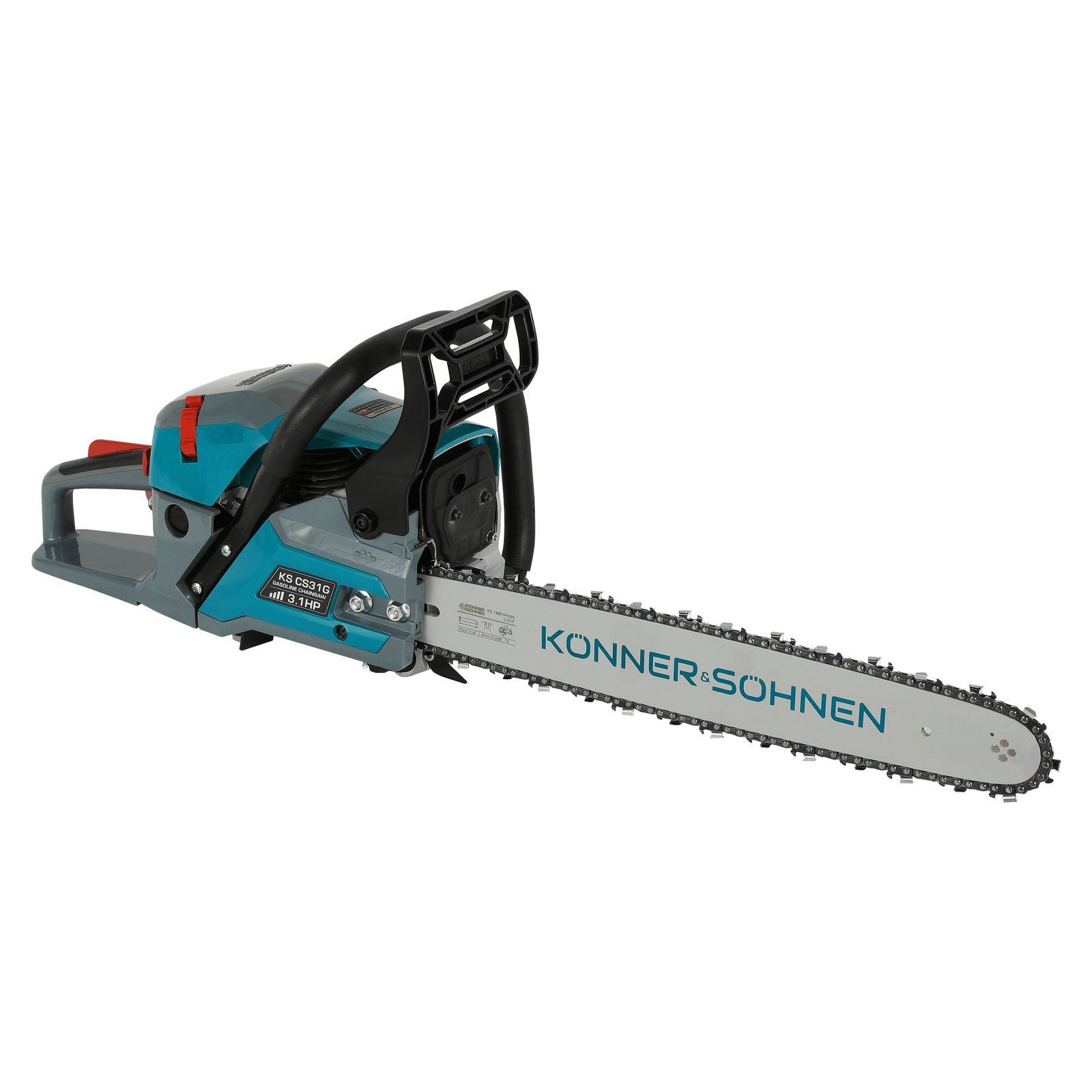 Drujbă pe benzină Könner & Söhnen KS CS31G-18 – 54,5 cm³, 3,1 CP, șină 45 cm