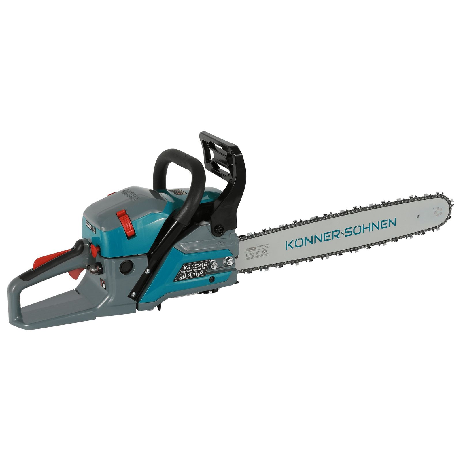 Drujbă pe benzină Könner & Söhnen KS CS31G-20 – 54,5 cm³, 3,1 CP, șină 50 cm