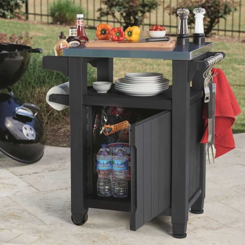 Dulap de terasă Keter Unity Classic grafit 105 L – 1 ușă, încuiabil - imagine 5