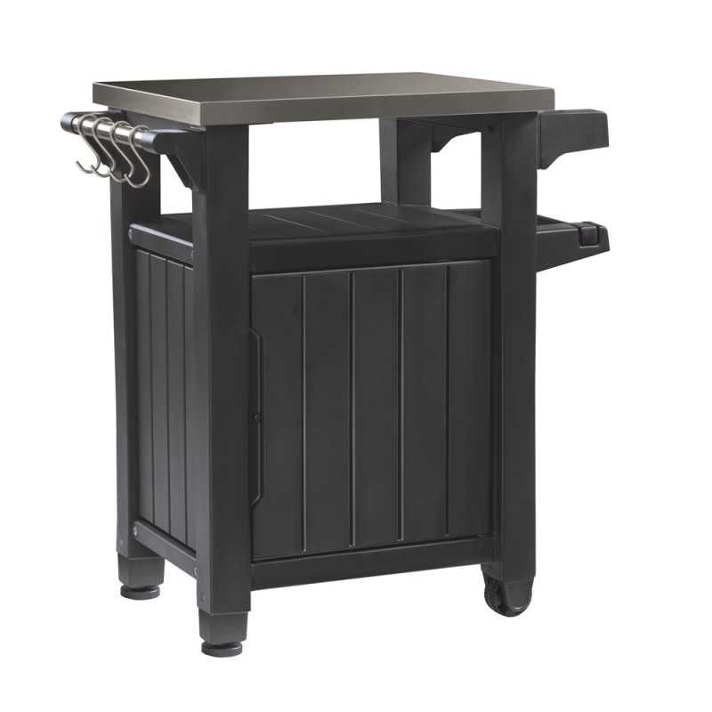 Dulap de terasă Keter Unity Classic grafit 105 L – 1 ușă, încuiabil