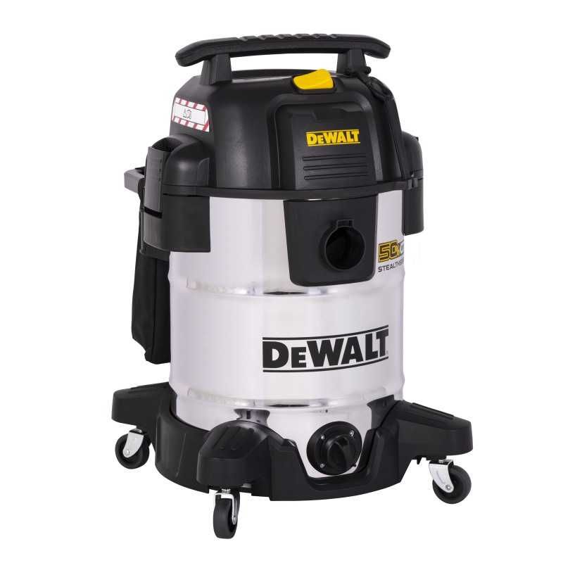 Aspirator umed-uscat DeWalt DXV38S-QT Stealthsonic – 38 l, inox, 800 W, sub 65 dB(A) - imagine 2