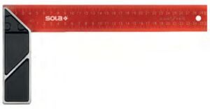Echer de tâmplărie Sola SRC 500 – lamă roșie, mâner negru, 500 x 170 mm
