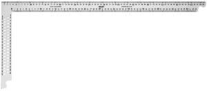 Echer de tâmplărie Sola ZWZA 1000 – oțel zincat cu scală, 1000 x 380 mm