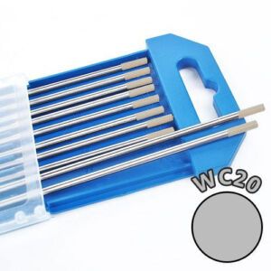 Electrod de wolfram Intensiv WC20 Ø 2,4 mm – vârf gri, cu oxid de ceriu, fără toriu