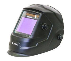 Mască de sudură automată Jasic EVO20 – 4 senzori, DIN 9–13, câmp vizual 100 × 83 mm