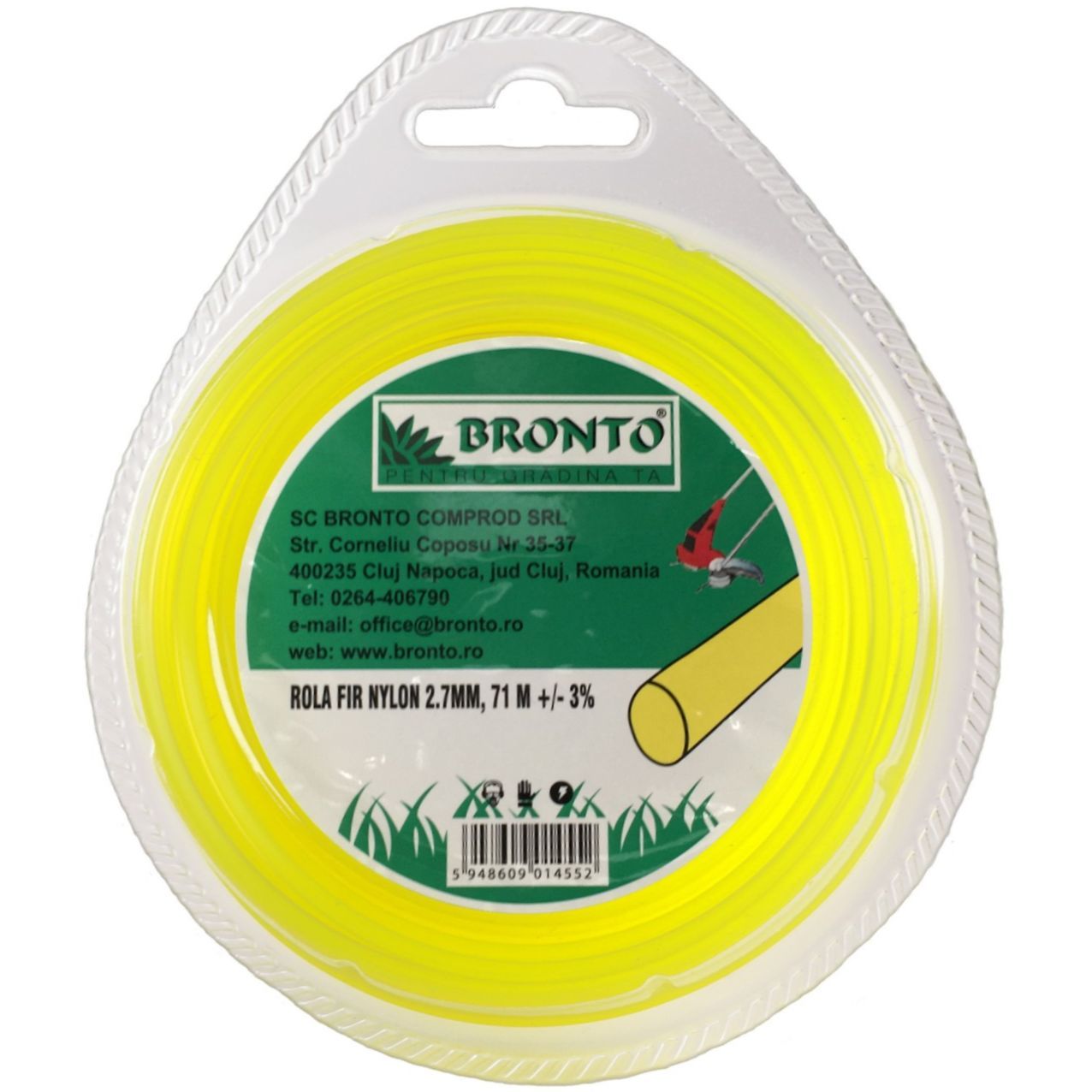 Fir nylon Bronto D27071 – 2,7 mm, 71 m, rotund, în blister