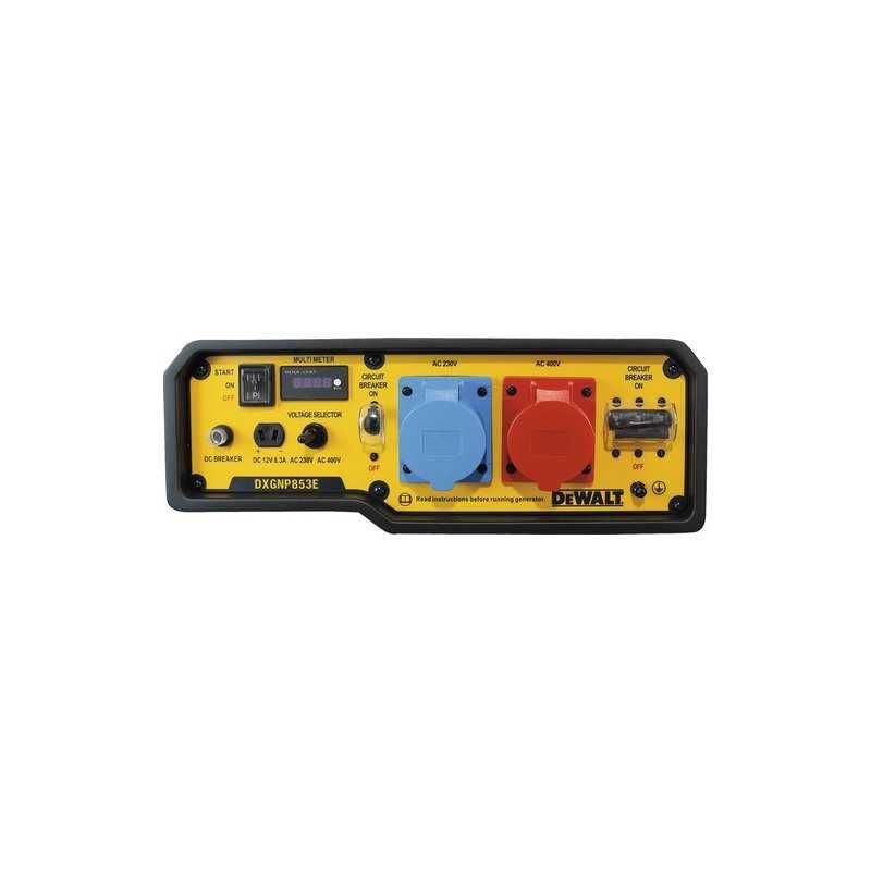 Generator de curent trifazat DeWalt DXGNP853E – 400 V, motor pe benzină de 456 cmc, pornire electrică - imagine 4