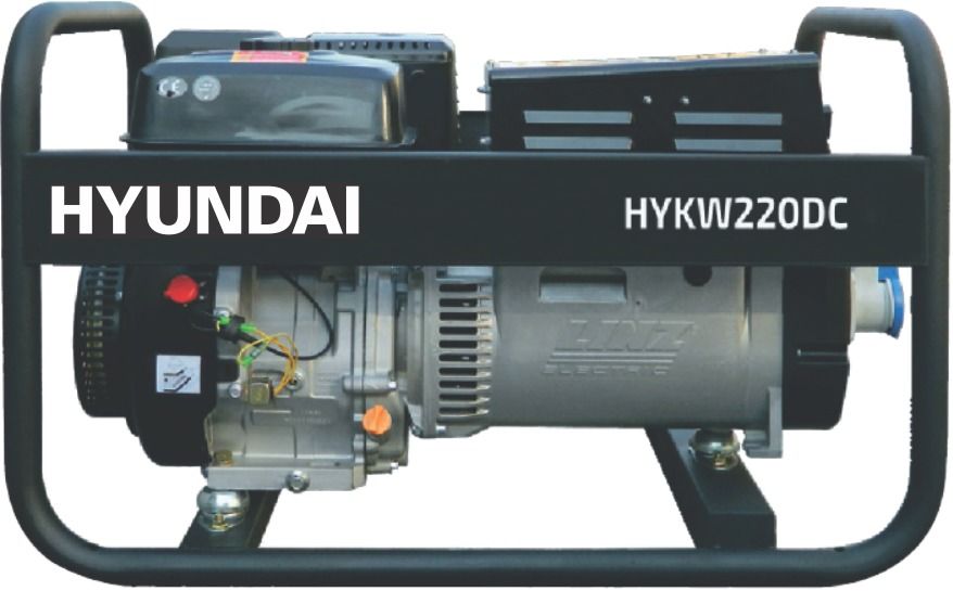 Generator de curent monofazat cu sudură Hyundai HYKW220DC-M – 5,5 kVA, MMA 220 A