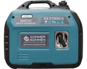 Generator invertor GPL/benzină Könner & Söhnen KS 3100iG S – 3,1 kW, carcasă insonorizată