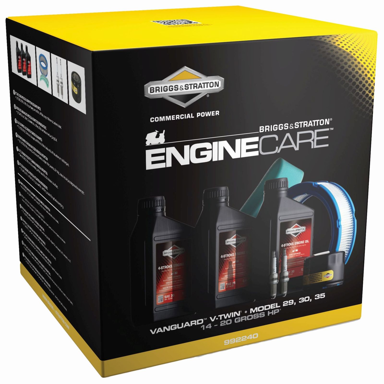 Kit de întreținere Briggs & Stratton 992240 pentru motoare Vanguard V-Twin 29, 30, 35 – ulei, filtre, bujie - imagine 2