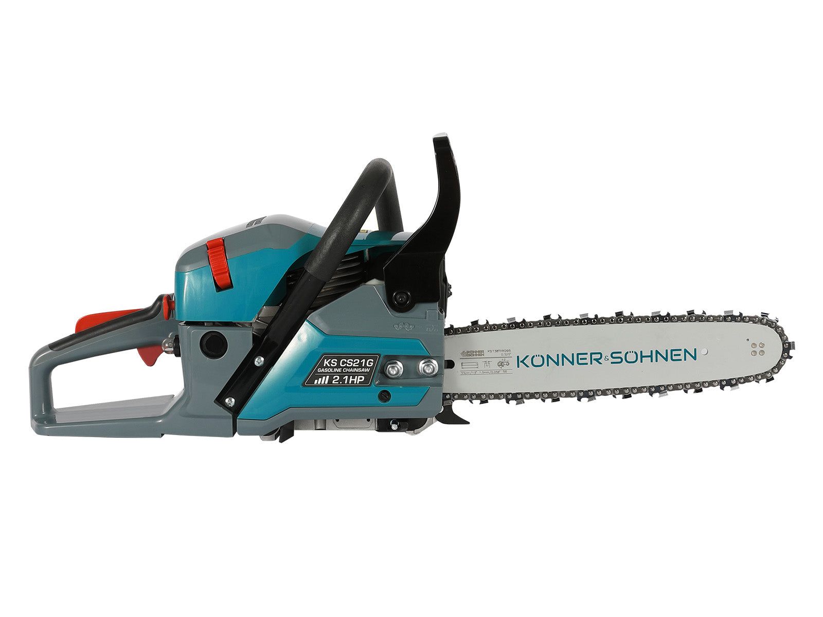Drujbă pe benzină Könner & Söhnen KS CS21G-13 – 45 cm³, 2,1 CP, lamă de ghidaj de 33 cm