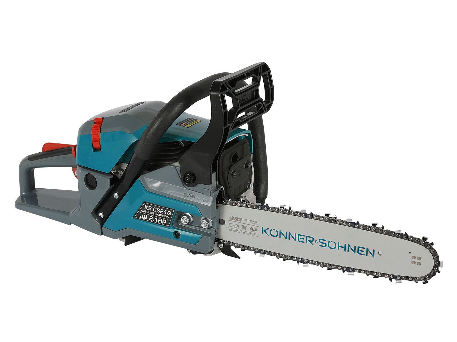 Drujbă pe benzină Könner & Söhnen KS CS21G-13 – 45 cm³, 2,1 CP, lamă de ghidaj de 33 cm - imagine 2