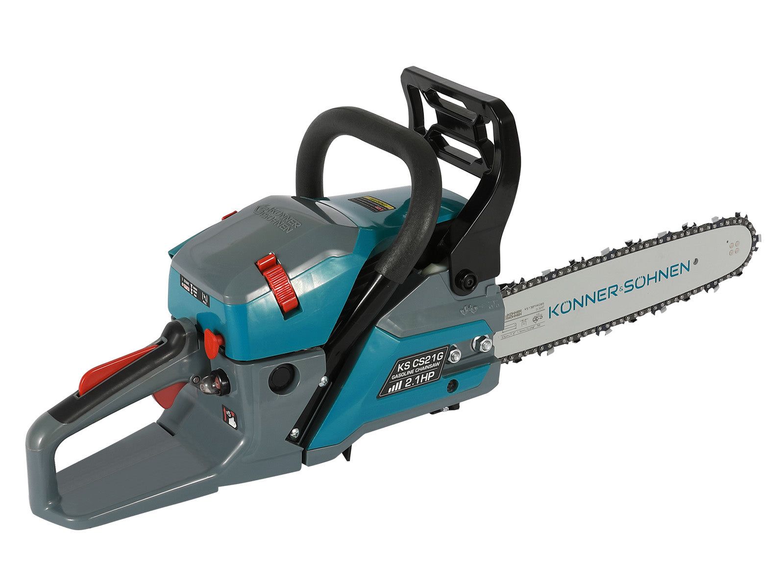 Drujbă pe benzină Könner & Söhnen KS CS21G-13 – 45 cm³, 2,1 CP, lamă de ghidaj de 33 cm - imagine 4