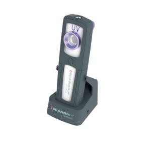 Lampă UV de mână Scangrip UV-LIGHT – 390–400 nm, acumulator 2600 mAh, 1,5 h autonomie