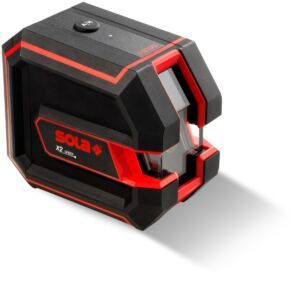 Laser cu linii Sola X2 GREEN – lumină verde, toleranță de ±0,20 mm/m, cu geantă de transport