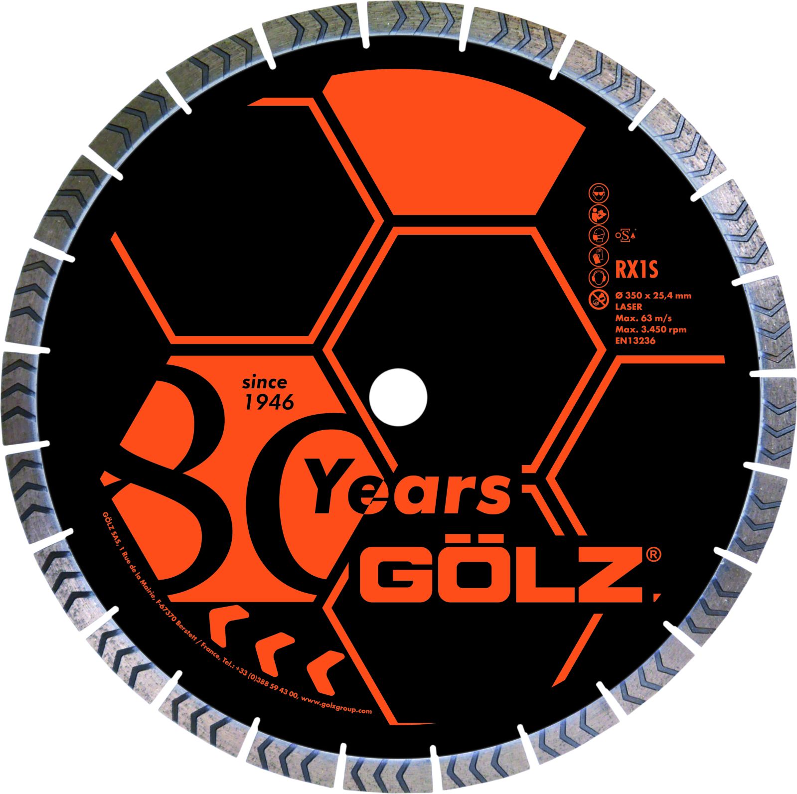 Mașină de tăiat piatră Golz MS400 Black Edition – 2,2 kW, disc diamantat 400 mm inclus - imagine 2