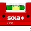 Nivelă compactă Sola GO! – corp roșu din poliamidă, 68 x 21 x 42 mm, fiolă Sola Focus