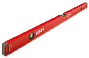 Nivelă cu bulă Sola BIG X 3 150 – profil tubular din aluminiu roșu, 150 cm