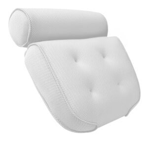 Pernă pentru cadă de baie cu ventuze – material plasă permeabil, pentru cap și u – poza 1