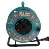 Prelungitor cu tambur Könner & Söhnen KS CR-25M – 25 m, cablu H07RN-F 3G2,5, 4 prize