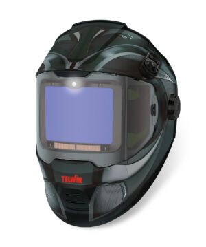 Mască de sudură automată Telwin ROUNDVIEW LED – vizare panoramică 180° și lampă LED frontală