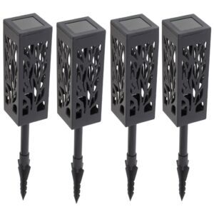 Set 4 lămpi solare de grădină tip lampion cu picior – baterie 400 mAh, IP44 – poza 1