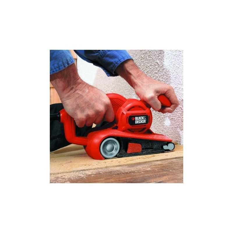 Șlefuitor cu bandă Black+Decker KA86 – 720 W, bandă de 75 × 457 mm, sac de praf - imagine 2